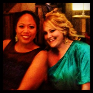 Monina and I after some drinks made especially for us by Beau. 