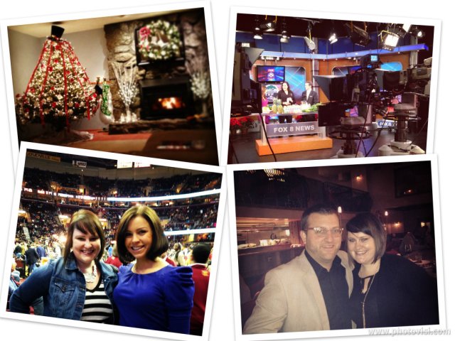 Christmas. Catching my friend Anna on Fox8 talking about her juice cleanse. Cavs with Melissa. Dinner at Hodge's pre-movie with Chris.