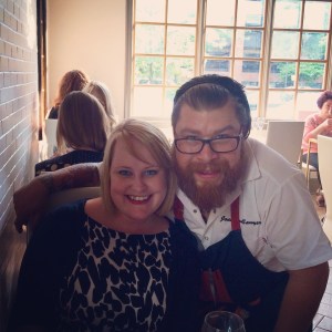 A pic with Chef Sawyer from my first time at Trentina